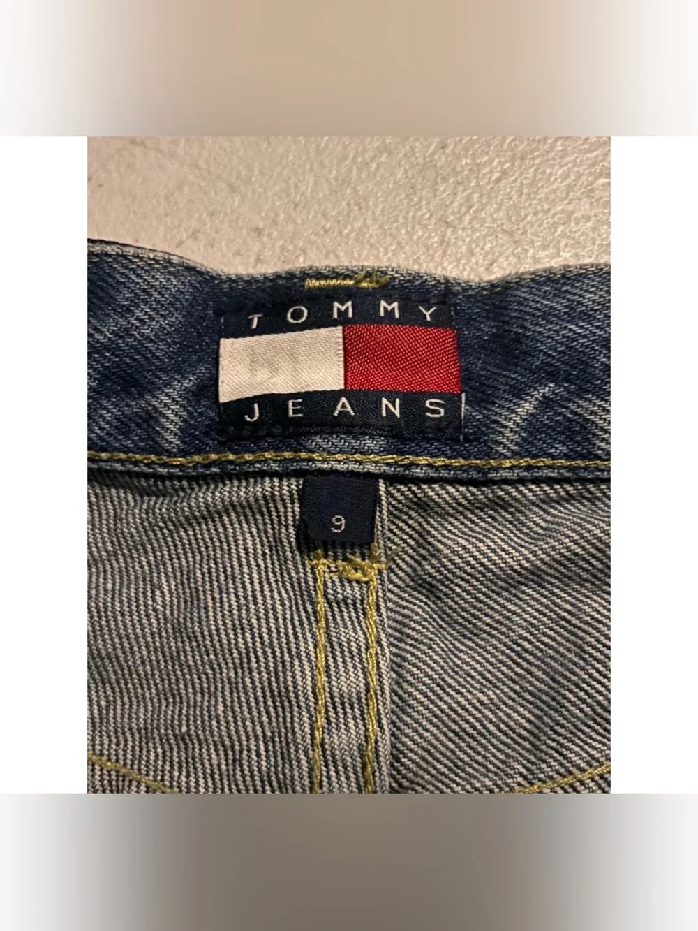 Y2K Vintage Tommy Hilfiger Boxer Waistband Jean Shorts Denim 90s Size 9